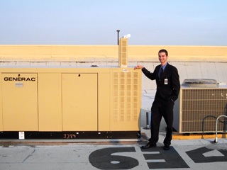 backup generator on the roof